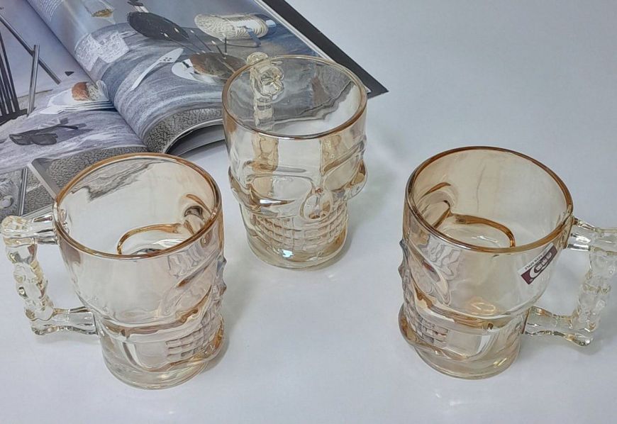 Набір 6-х кухлів для пива Olens "Ко-Ко" золотий, 450 мл, 102-542 102-542 фото