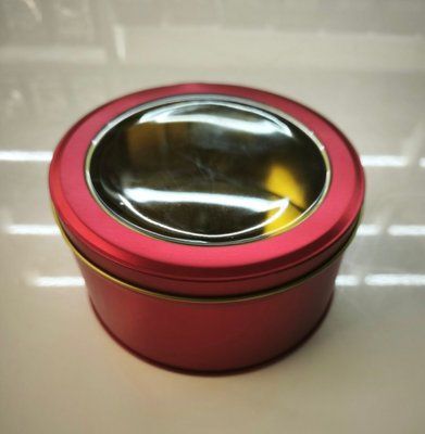 Банка Olens "Віндоу", червона, 150г, кругла, 03660-1 03660-1 фото