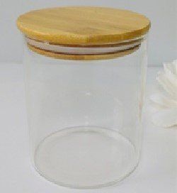 Банка скляна з бамбуковою кришкою, Olens "Вежа", 750мл, 8030-347 8030-347 фото