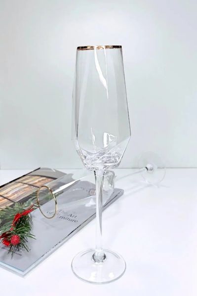 Бокал-шампанское Olens "Прозрачный бриллиант" 350 мл, XD01-1 1883904520 фото
